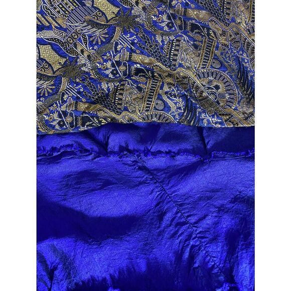 Silk Strapless Tiered Dress Purple/Eggplant Iridescent Size S/M - Picture 15 of 16